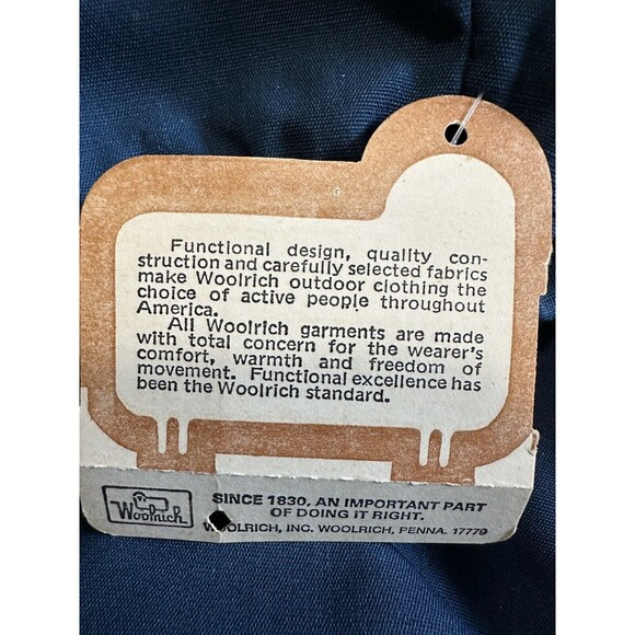 Woolrich Jacket Men’s M 6169 Navy Drawstring Hood WPL6635 USA Shacket NEW Vtg - Picture 9 of 12